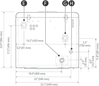 Bottom view of NFB-399C boiler