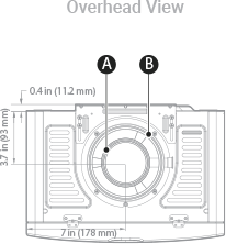 Overhead view of NPN-199U calentador de agua sin tanque