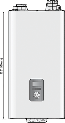 Front view of NFC-250/200H combi-boiler