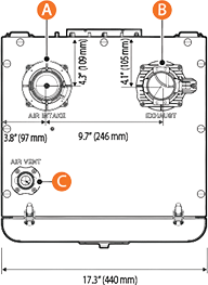 Overhead view of NFC-250/175H combi-boiler