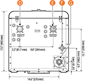 Bottom view of NFB-175H boiler