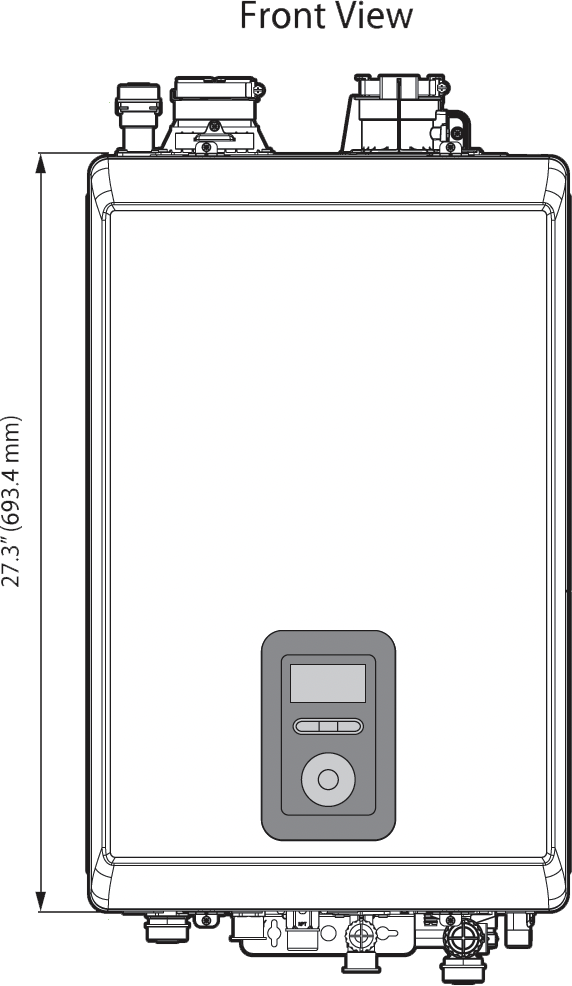 Front view of NCB700-190/060 combi-boiler
